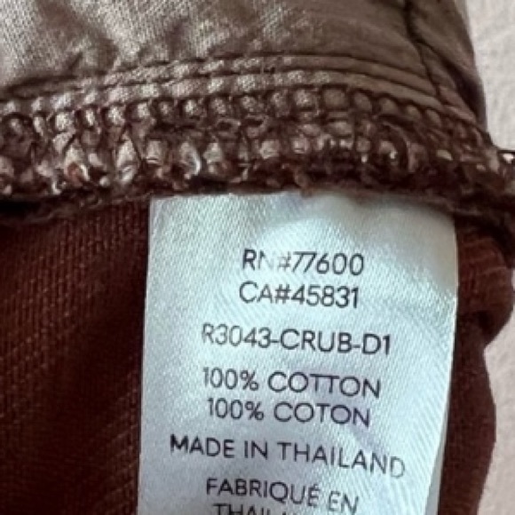 Sandrine Rose by Free People Brown (Carrub)  Patchwork Pants Size 28 - Picture 12 of 15